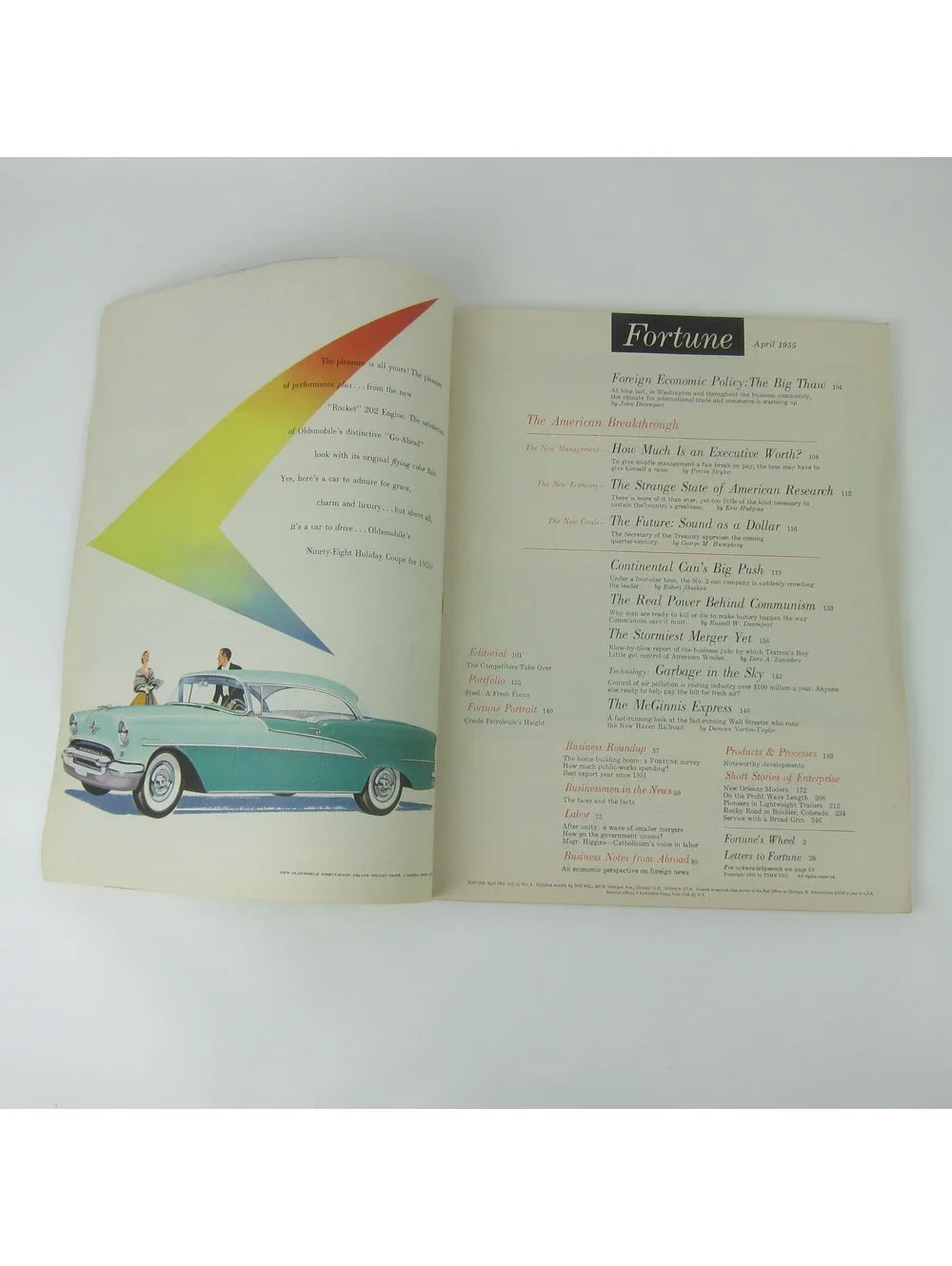 Vintage FORTUNE Magazine April 1955 Textron American, Steel, Secretary Humphrey